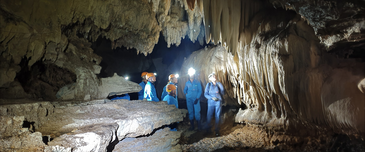 One of the public access chambers in Honeycomb Cave, Tasmania