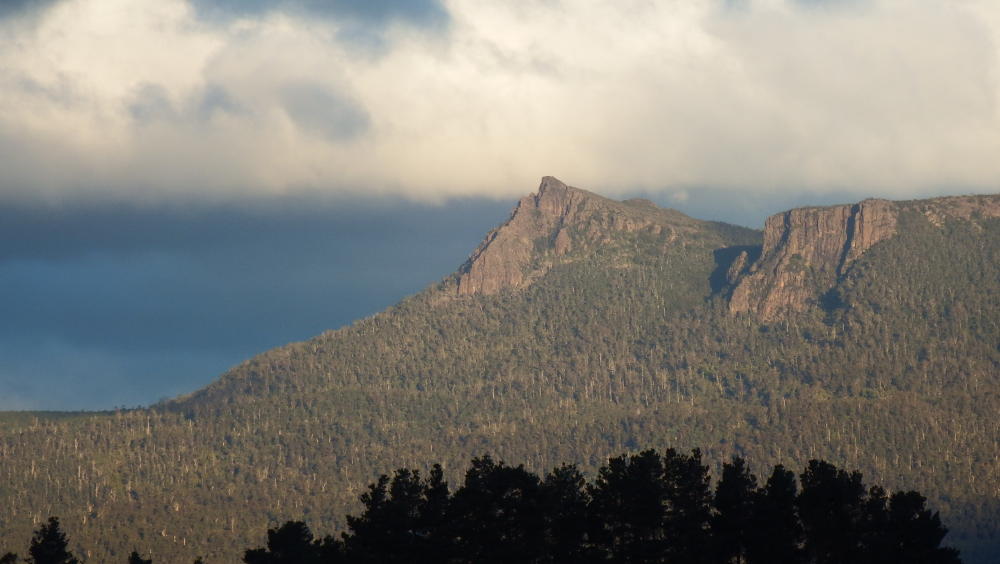 View of Mother Cummings Peak from Mole Creek Karst National Park