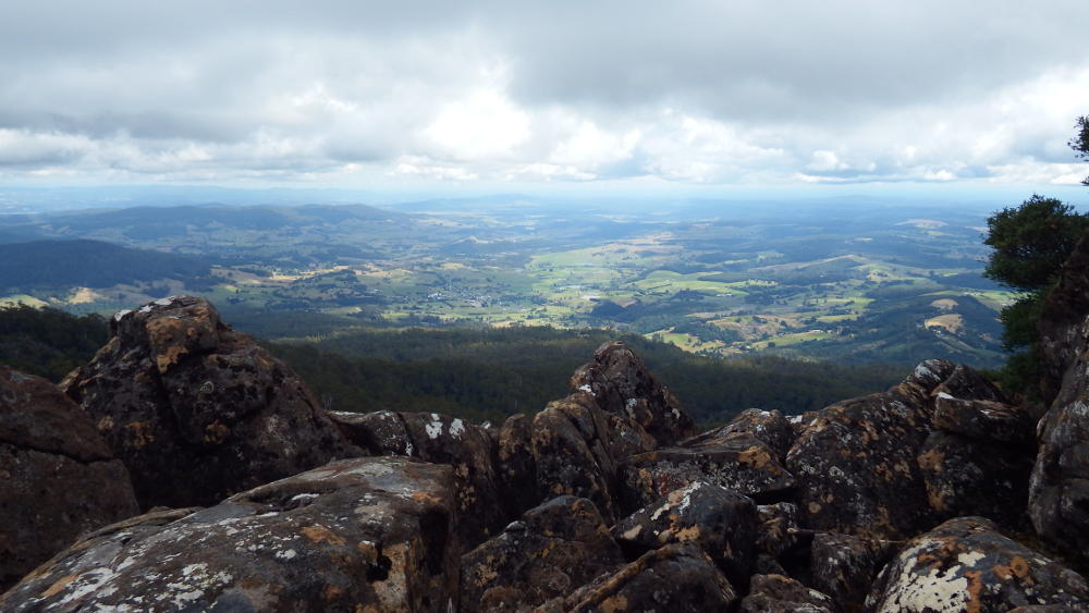 View of the Pipers River from Mt Arthur, Tasmania